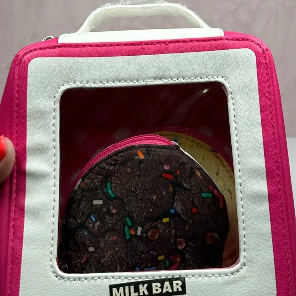 Bath & Body Works Milk Bar Cosmetic Bag w/2 coin wallets